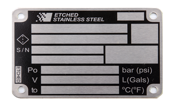 Stainless Steel Etched Label